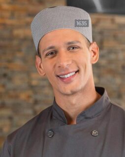 Pill Box Chef Cap with Mesh Top