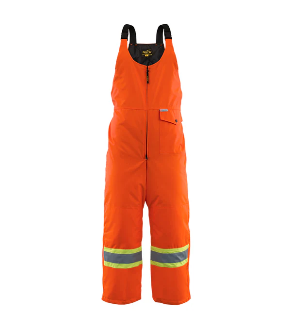 Hi-Viz Insulated Waterproof Overalls with 4" Reflective Stripes - Image 2