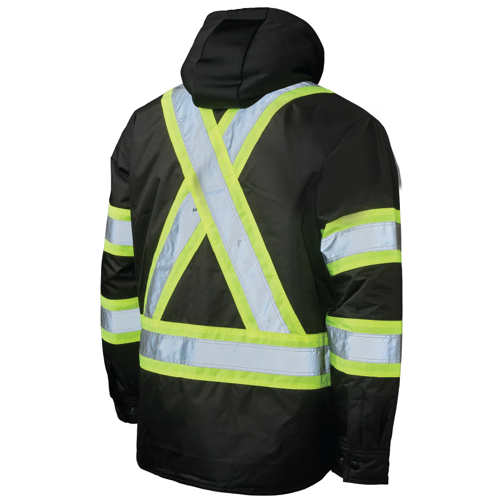 Hi-Viz Quilt-Lined Hooded Safety Jac-Shirt - Image 7