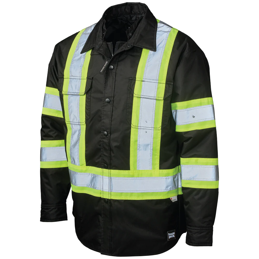 Hi-Viz Quilt-Lined Hooded Safety Jac-Shirt - Image 8