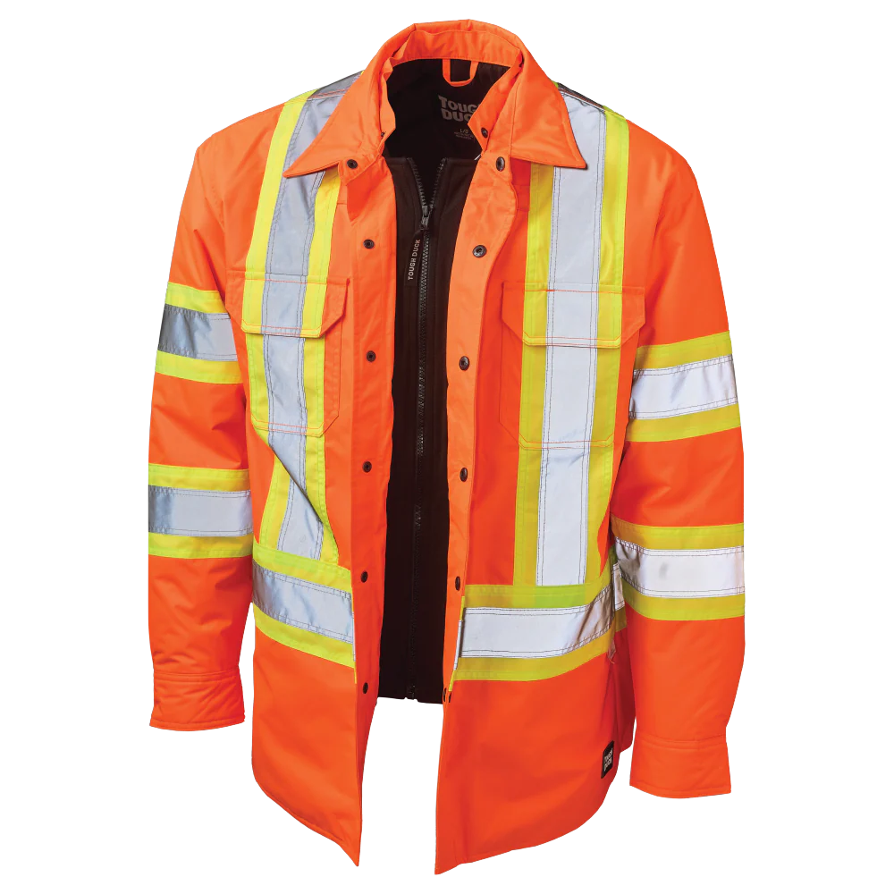 Hi-Viz Quilt-Lined Hooded Safety Jac-Shirt - Image 10