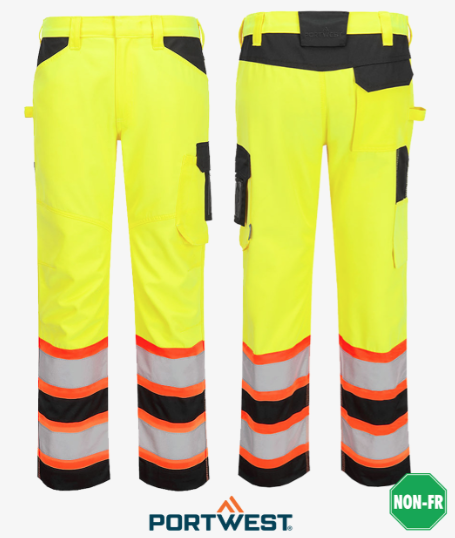 Portwest Hi-Vis Contrast Tape Work Pants - Image 2