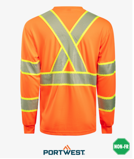 Portwest Hi-Vis Segmented Tape L/S T-Shirt - Image 3