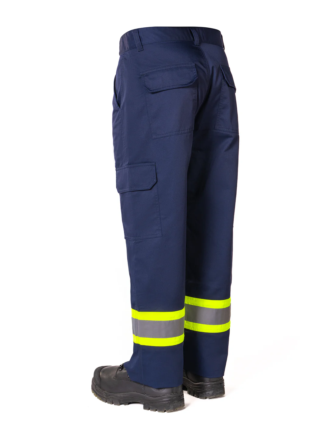 Hi-Vis Navy Safety Cargo Work Pant - Image 2