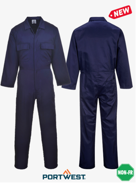 Portwest Euro Snap Front 5.5oz Work Coverall - Image 3