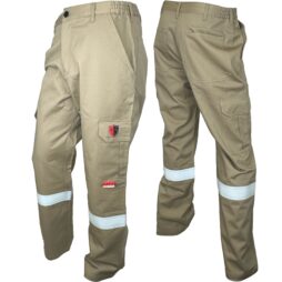 ATLAS FR Hi-Viz Premium Khaki Cargo Pants (26″ – 50″)