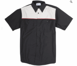Premium Two-Toned  Short Sleeve Work Shirt with Piping