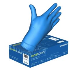 Forcefield Rocket Science, Heavy-Duty Nitrile Disposable Gloves (Blue)