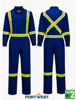Royal Blue Hi-Visibility Flame Resistant Coverall
